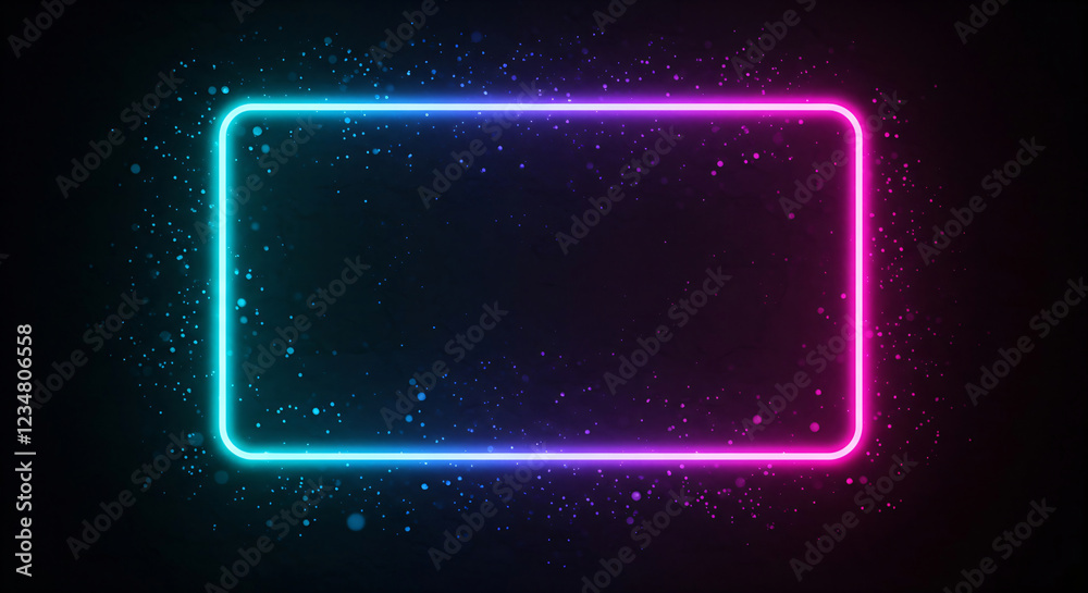Obraz premium Glowing Rectangle Frame background