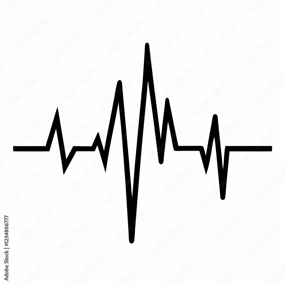 Bold Black Heart Silhouette Vector Design Bold Black Heart Silhouette Vector Design