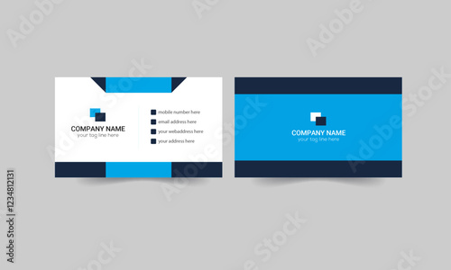 Modern and simple business card template design.