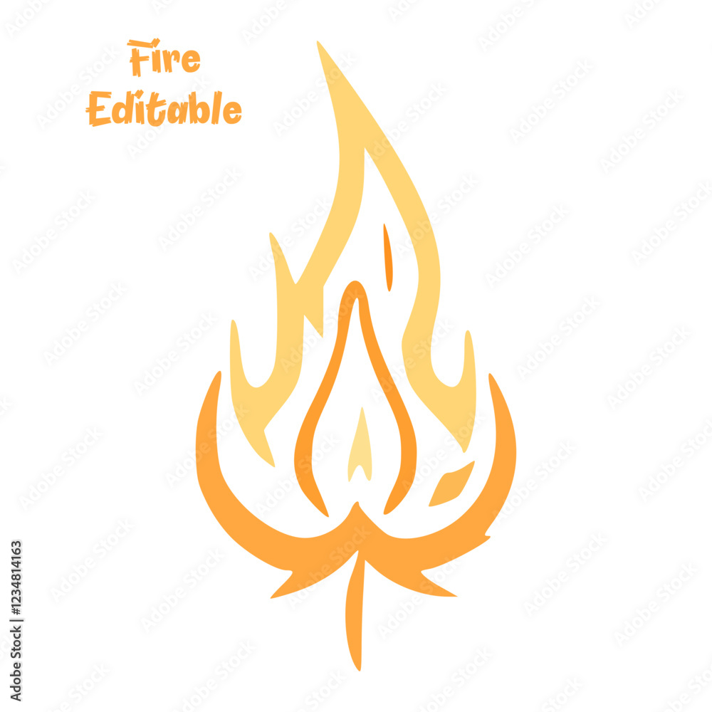 Flame Vector. stylized flame design in vibrant orange and yellow. abstract fire illustration with smooth, flowing lines. dynamic flame motif on a clean white background. Flame Vector. stylized flame design in vibrant orange and yellow. abstract fire illustration with smooth, flowing lines. dynamic flame motif on a clean white background.