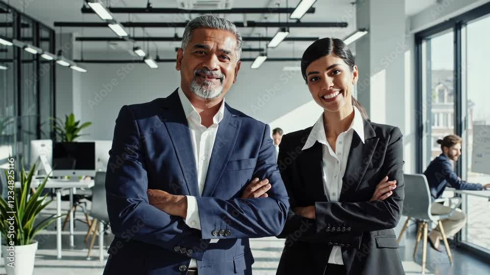 Diverse Business Leaders Standing Together Confidently Diverse Business Leaders Standing Together Confidently