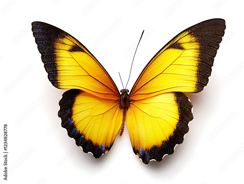 Fototapeta premium Majestic butterfly display nature museum macro photography studio setup close-up vibrant colors and patterns