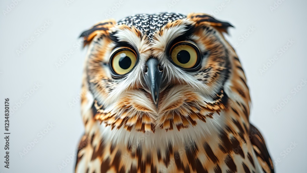 Funny Owl Close-up - Playful Portrait Funny Owl Close-up - Playful Portrait