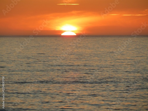 beautiful sunset at sea sunset cycle night end day