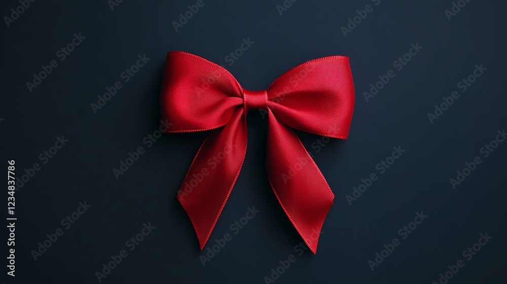 Elegant Red Ribbon Bow on Transparent Background Elegant Red Ribbon Bow on Transparent Background