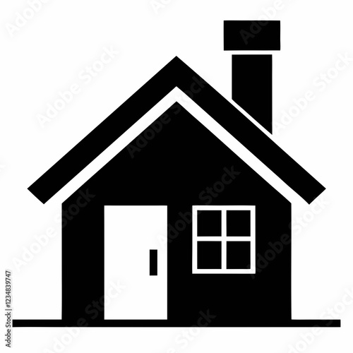 Simple Silhouette of a House Icon