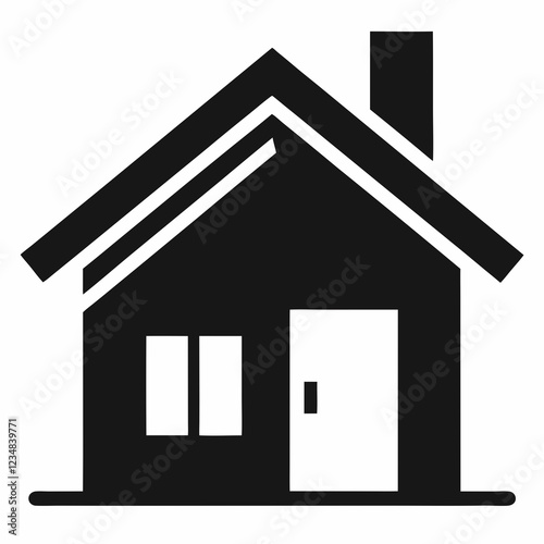 Simple Silhouette of a House Icon