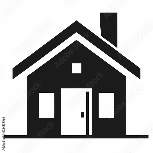 Simple Silhouette of a House Icon