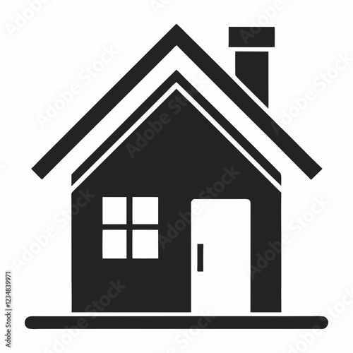 Simple Silhouette of a House Icon