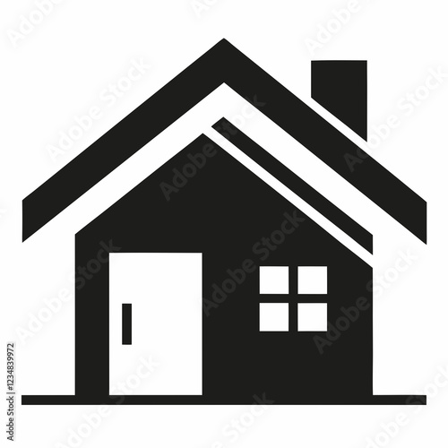 Simple Silhouette of a House Icon