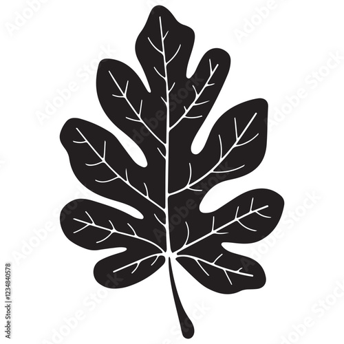 Aspen Leaf Silhouette vector illustration, Silhouette Vector Illustration