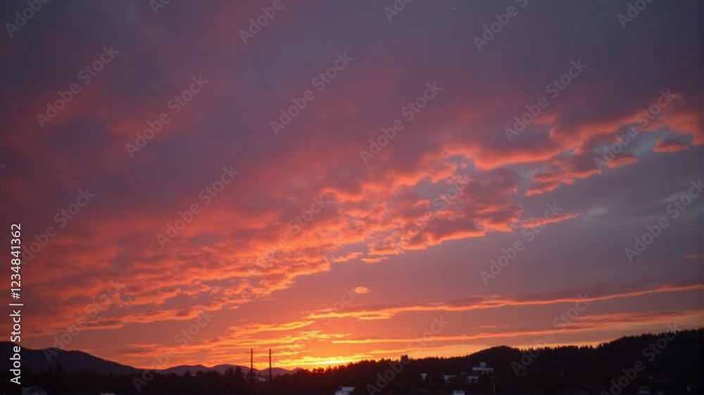 Fototapeta premium sunset in the mountains