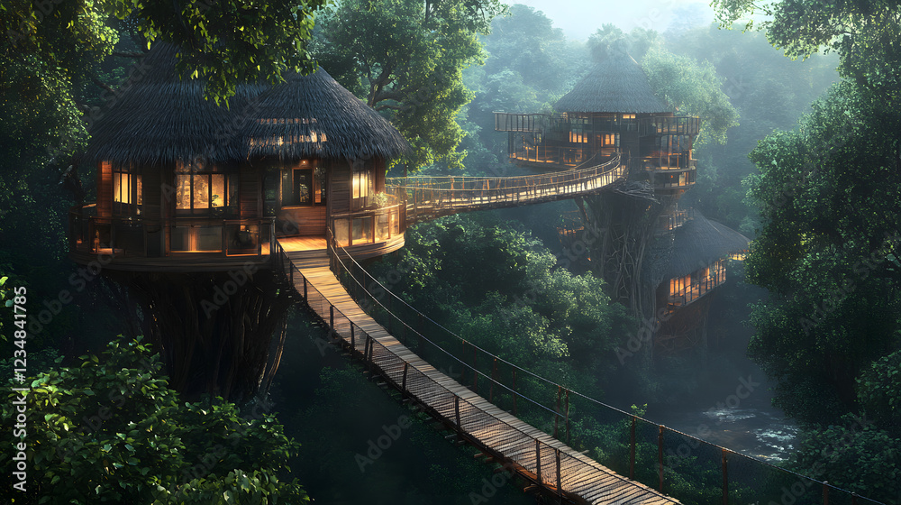 Exploring a Luxury Treehouse Resort with Glass Floors and Hanging Bridges Surrounded by Nature's Beauty Exploring a Luxury Treehouse Resort with Glass Floors and Hanging Bridges Surrounded by Nature's Beauty