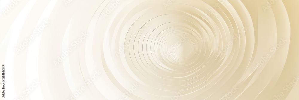 Circular pattern of gentle waves creating a calming visual effect in soft cream tones. Generative AI Circular pattern of gentle waves creating a calming visual effect in soft cream tones. Generative AI
