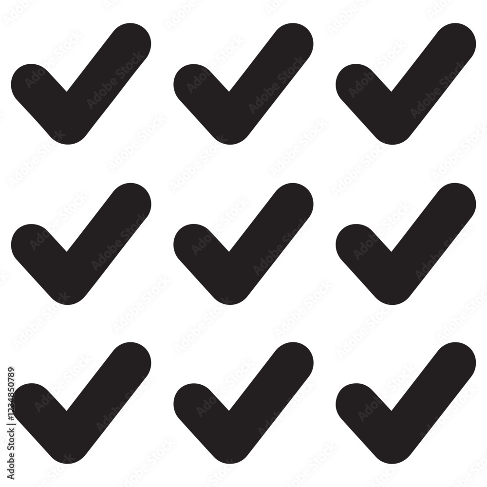 Check Mark Silhouette vector illustration Check Mark Silhouette vector illustration