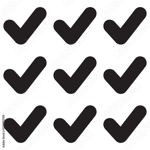 Check Mark Silhouette vector illustration