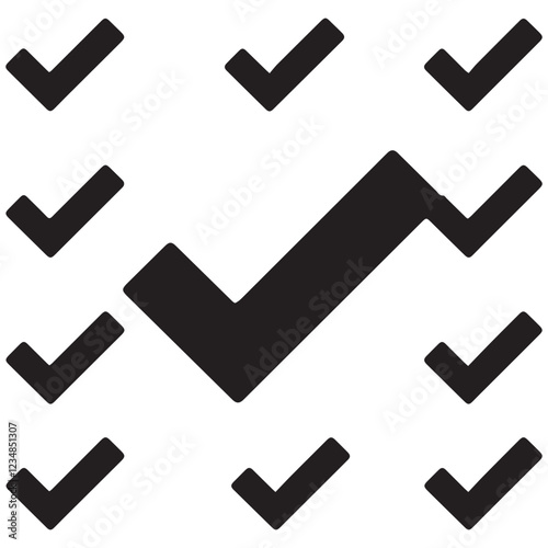 Check Mark Silhouette vector illustration