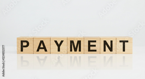 Wooden Blocks Spell Essential Payment Due
