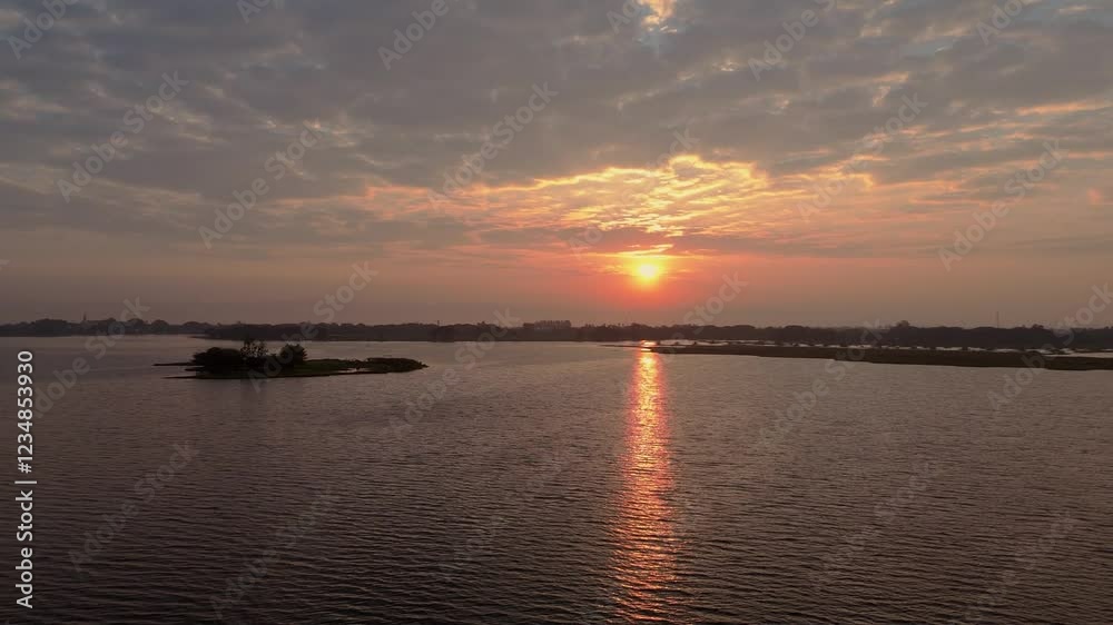 Sunrise at Kwan Phayao Lake, Thailand clip5 Sunrise at Kwan Phayao Lake, Thailand clip5