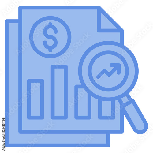 Financial Modeling Icon Element For Design