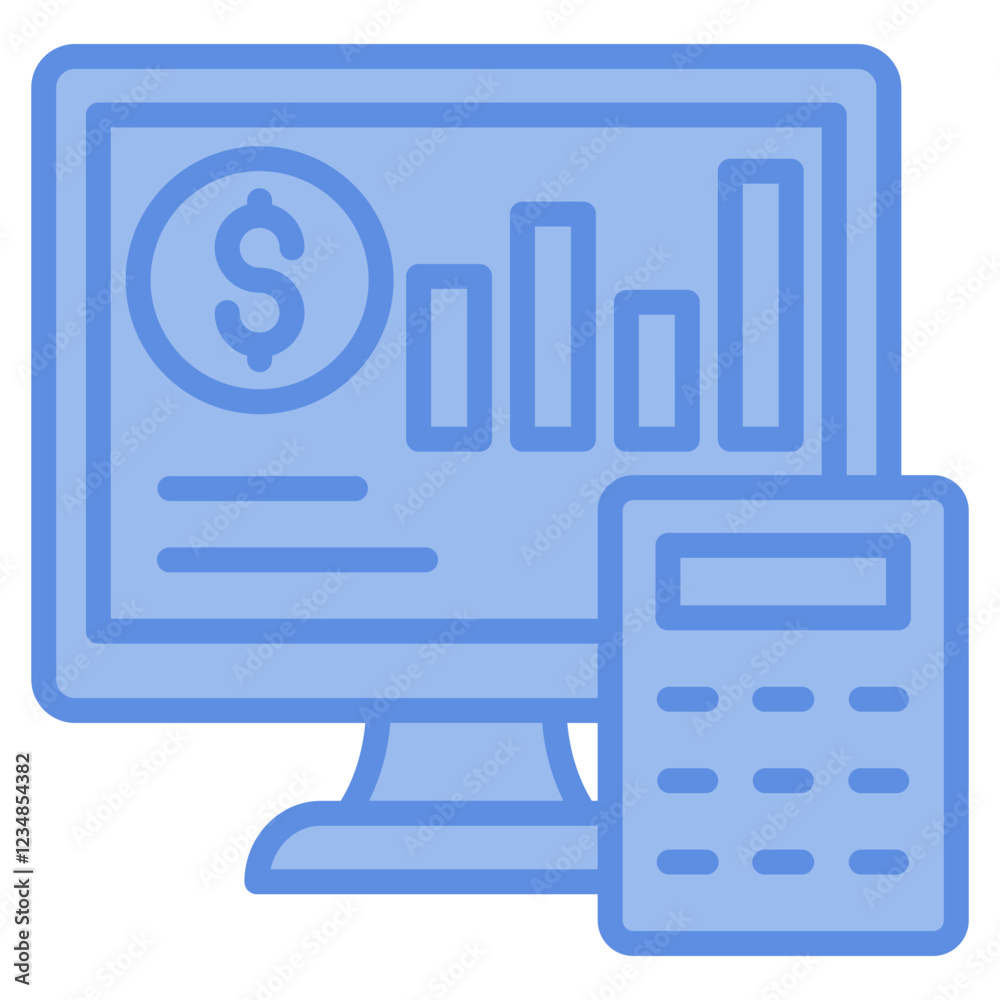 Digital Accounting Icon Element For Design Digital Accounting Icon Element For Design