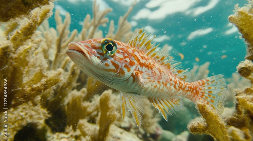 Coral Reef Fish Swimming Underwater, Ocean Background, Nature Documentary Coral Reef Fish Swimming Underwater, Ocean Background, Nature Documentary