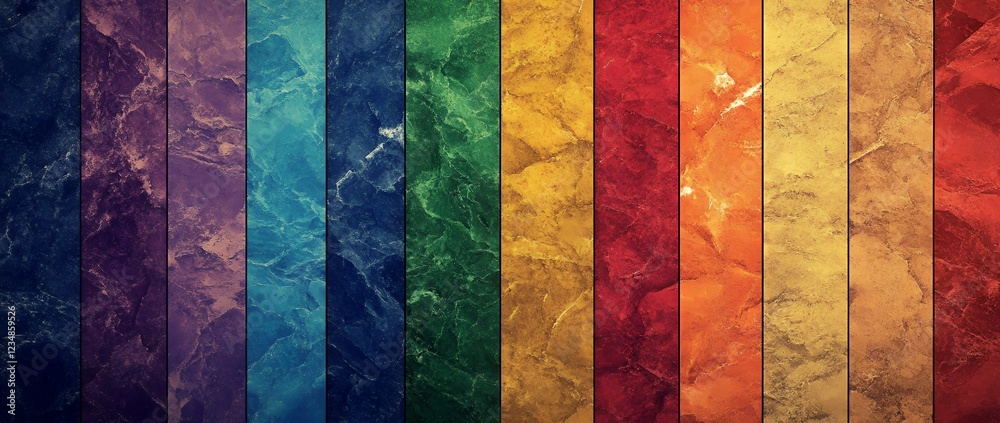Vibrant Rainbow Hues Vertical Stripes Textured Background Design