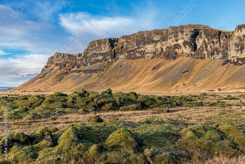 Obraz na płótnie Landscape around Orustuholl (Battle Hill) in Iceland. w salonie