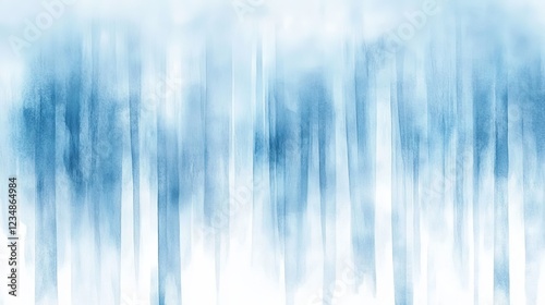 Watercolor soft blue and white gradient background with vertical stripes in varying shades