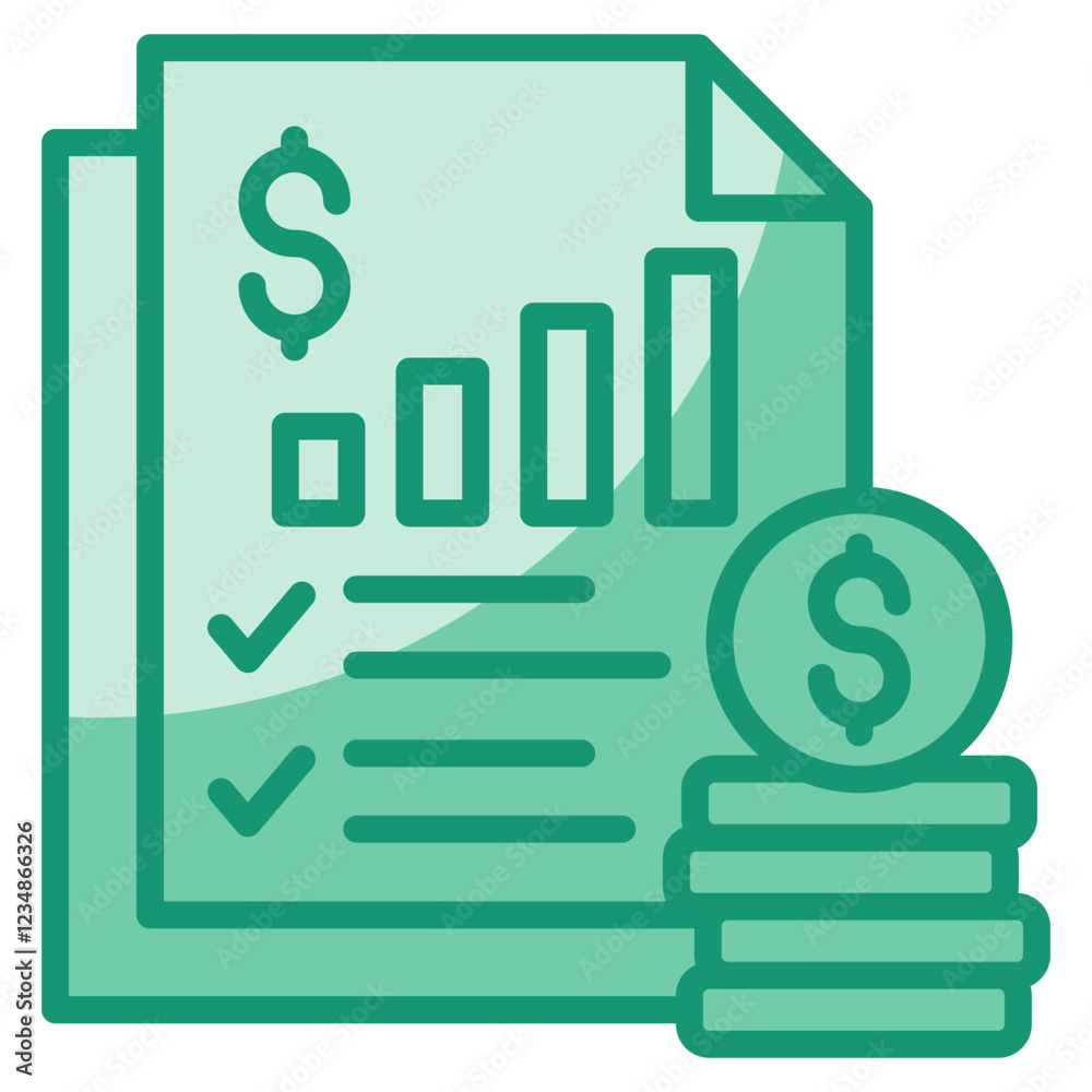 Financial Statements Icon Element For Design Financial Statements Icon Element For Design