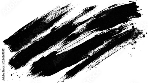 Wallpaper Mural Simple black brush strokes on a white background. Abstract Black Brush Stroke on White Canvas. Abstract black in splash, paint, brush strokes, stain grunge isolated on white background, Torontodigital.ca