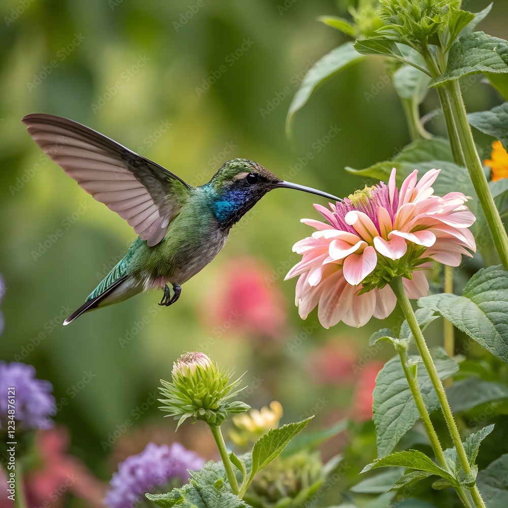 Fototapeta premium hummingbird on flower