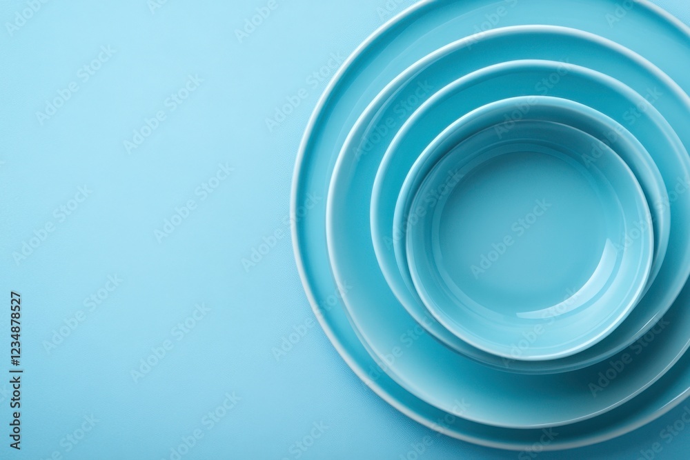 abstract azure background with blue circles