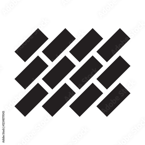 Brick paver icon Isolated flat vector in outline