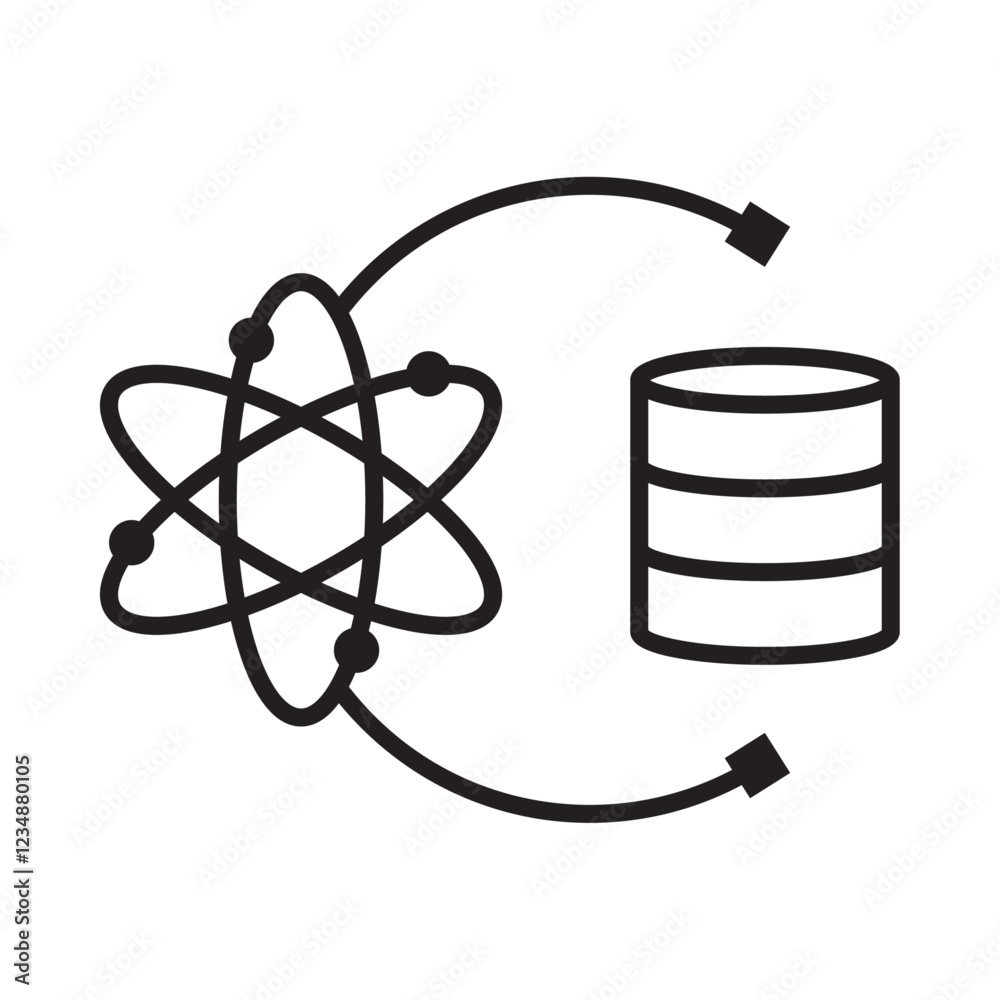 Data Science Icon Isolated flat vector in outline Data Science Icon Isolated flat vector in outline