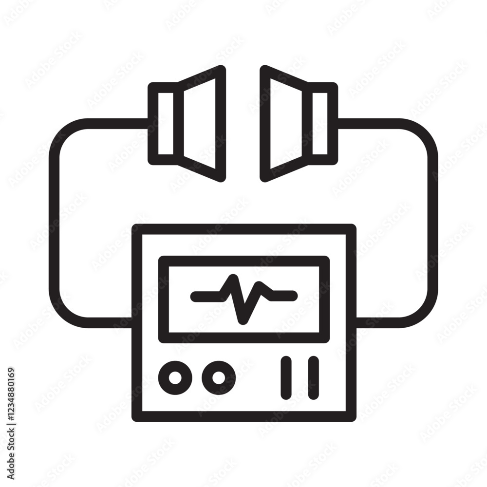 defibrillator icon Isolated flat vector in outline defibrillator icon Isolated flat vector in outline