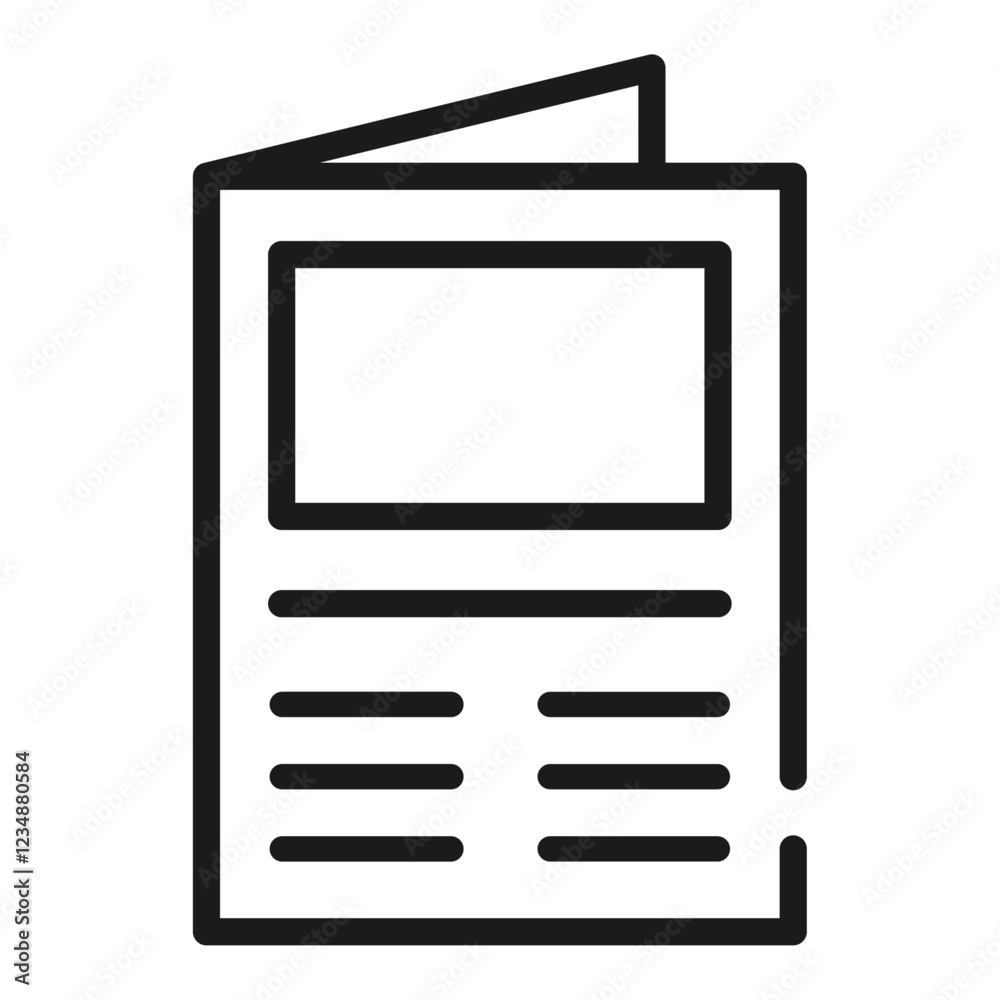 Flyer Icon Isolated flat vector in outline Flyer Icon Isolated flat vector in outline