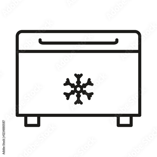 Freezer icon Isolated flat vector in outline