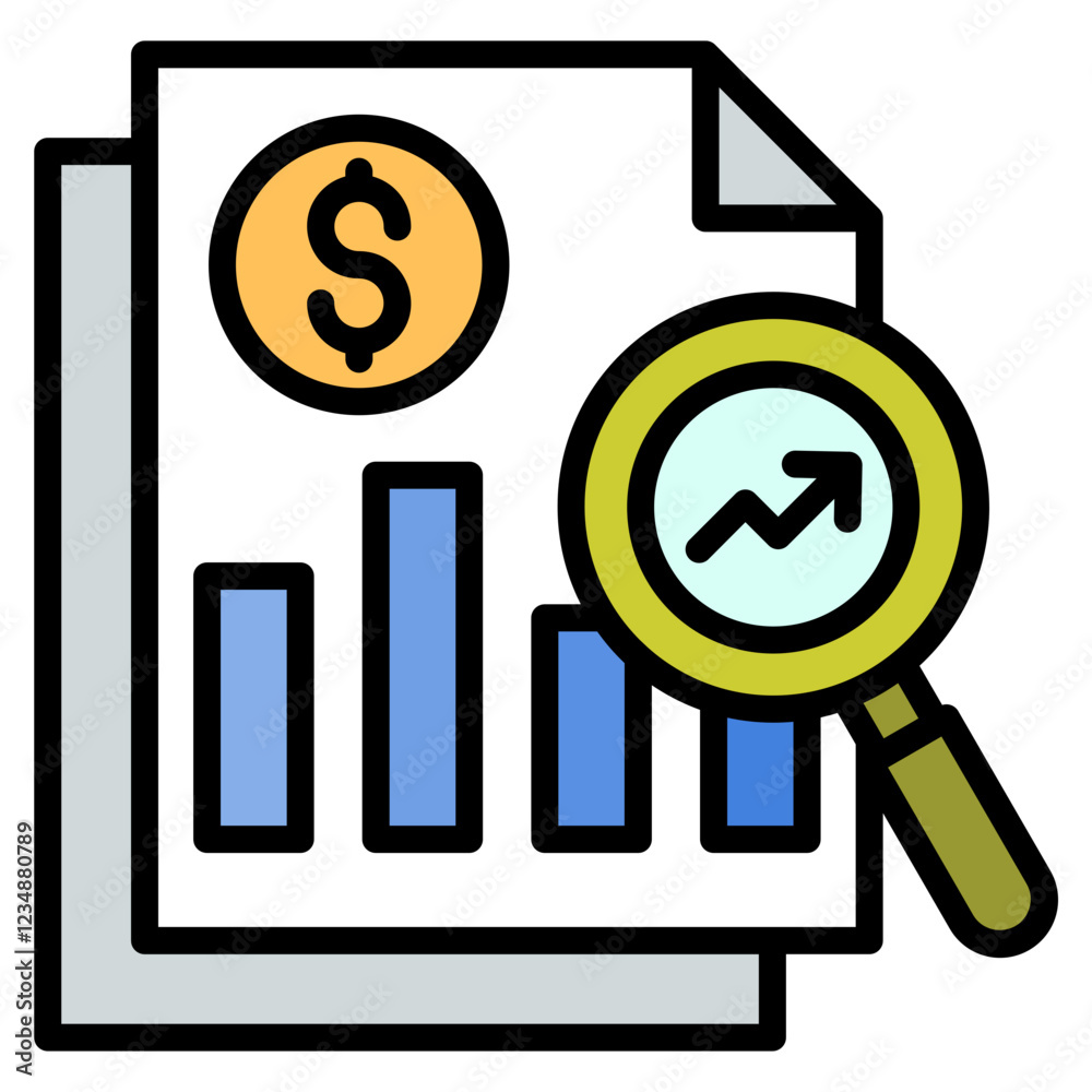Financial Modeling Icon Element For Design Financial Modeling Icon Element For Design
