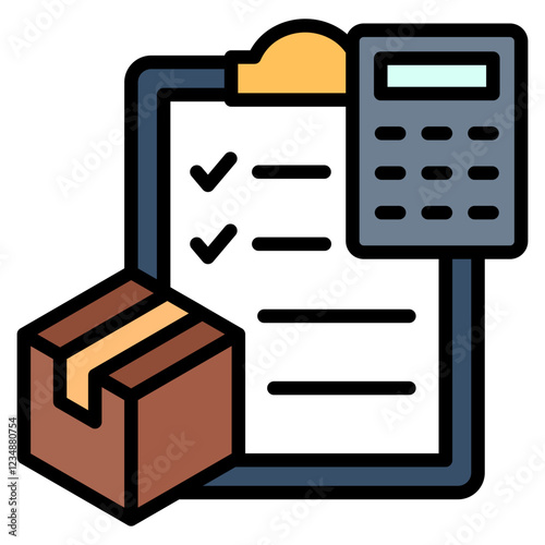 Inventory Valuation Icon Element For Design