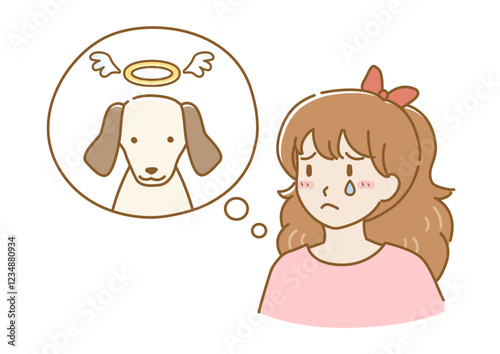 ペットの犬が亡くなってペットロスの女の子