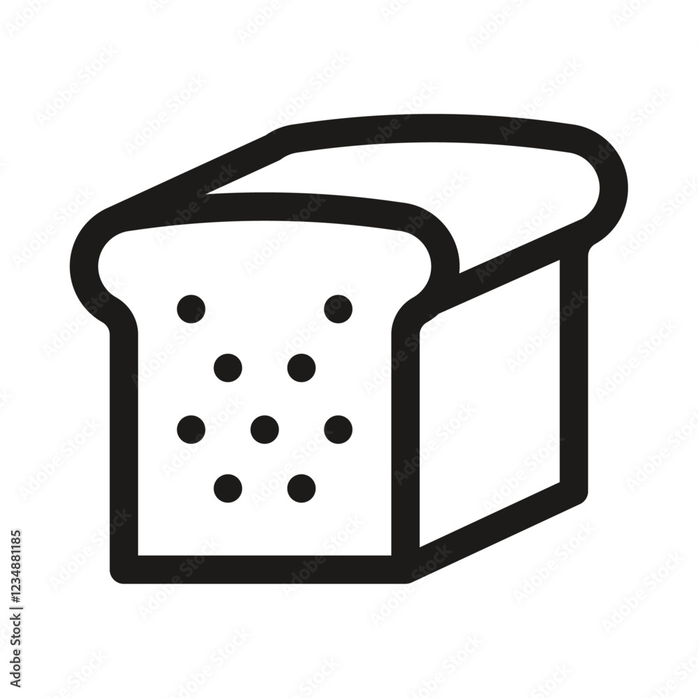 Loaf Icon Isolated flat vector in outline Loaf Icon Isolated flat vector in outline