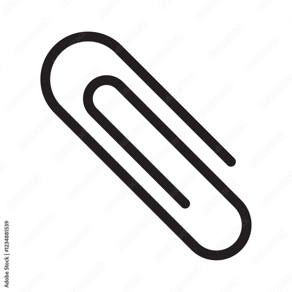 Paper clip icon Isolated flat vector in outline Paper clip icon Isolated flat vector in outline