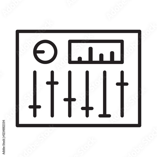 Sound mixer icon Isolated flat vector in outline