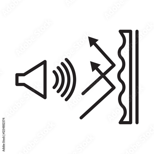 Soundproof icon Isolated flat vector in outline