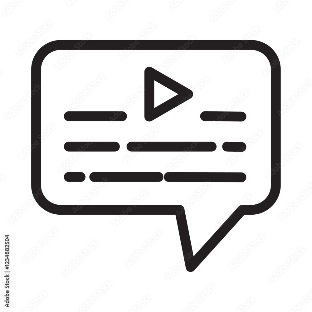 subtitle icon Isolated flat vector in outline subtitle icon Isolated flat vector in outline