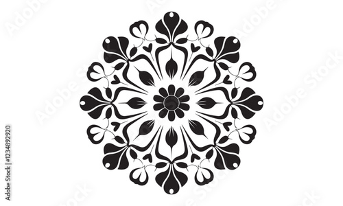 Canvas Print Mandala with intricate geometric patterns