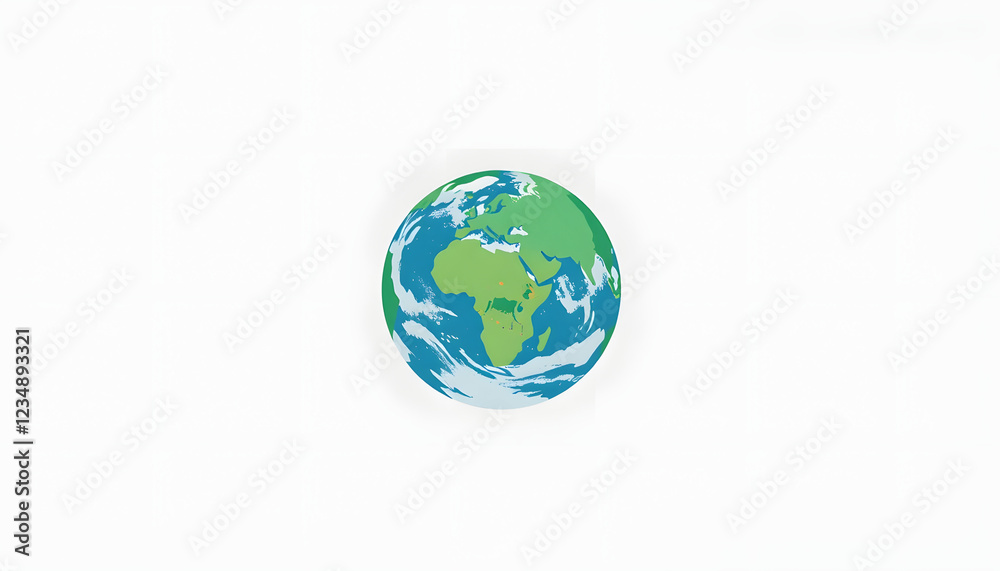 earth planet isolated on white background, flat design earth planet isolated on white background, flat design
