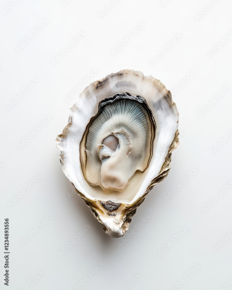 Fresh Oysters on a Pure White Background, High-Resolution Isolated Food Photography for Seafood Marketing Fresh Oysters on a Pure White Background, High-Resolution Isolated Food Photography for Seafood Marketing