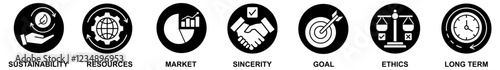 CSR - Corporate social responsibility banner web icon vector illustration concept
